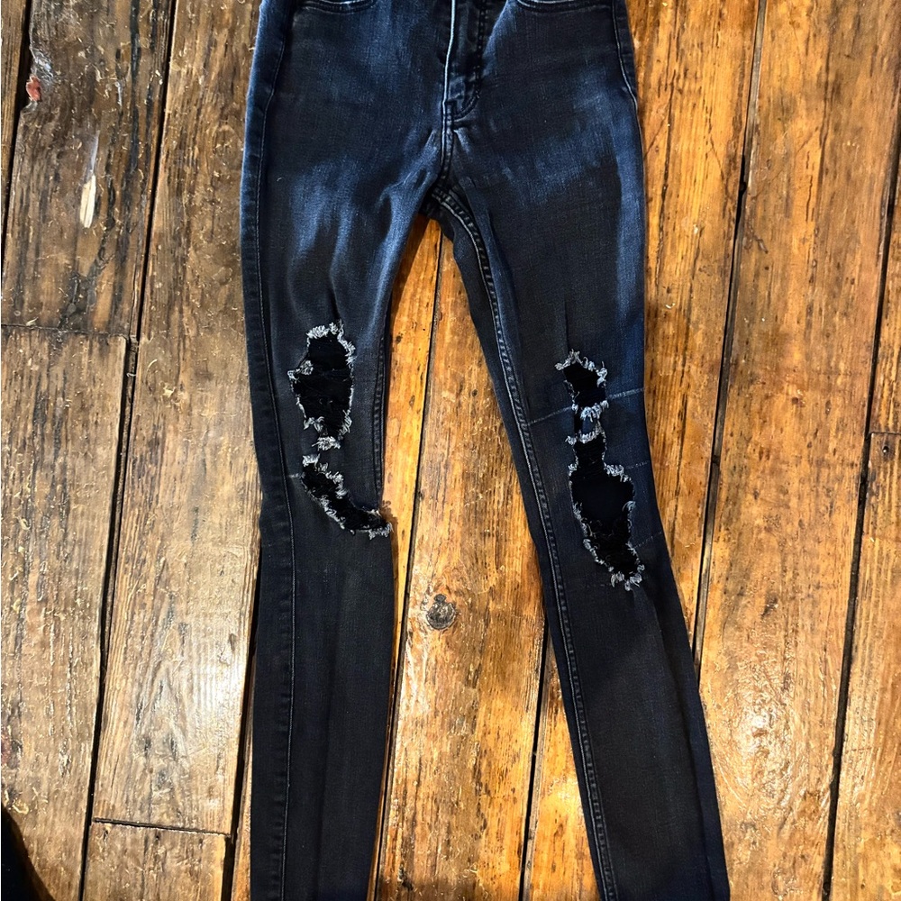 Hollister Black Ripped Skinny Jeans